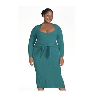 Sofia Vergara - Burgundy Sweater Dress